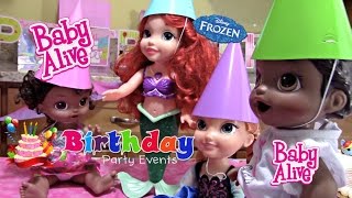 BABY ALIVE has a BIRTHDAY PARTY The Lilly and Mommy Show Baby alive toy play [upl. by Kaylil]