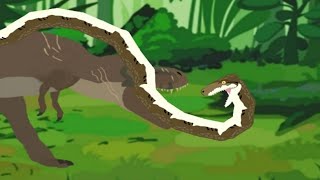 Titanoboa vs TRex  Drawing cartoons 2 [upl. by Yntrok]