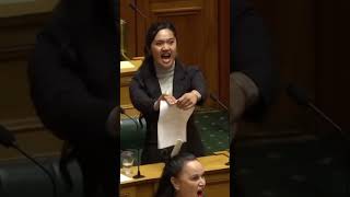 New Zealand youngest MP haka maori [upl. by Nomor]