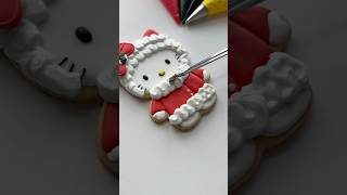 Christmas Hello Kitty cookie♥️ recipes and supplies linked in my bio cookiedecorating asmr [upl. by Alanson]