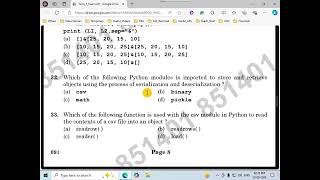 Q32MCQTerm1PQSerialization and Deserialization [upl. by Azarcon]