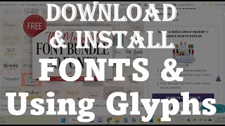 Download and Install Fonts amp How to Use Glyphs fonts fontsdownload [upl. by Bourgeois]