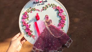 Embroidery Hoop Art with Free Pattern ❤️ Couple Embroidery Hoop  Gossamer [upl. by Stav405]