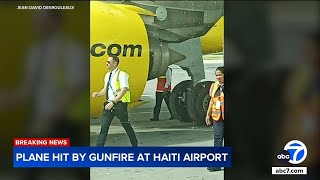 Spirit Airlines flight shot while landing in Haiti [upl. by Esli]