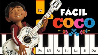 💀 RECUÉRDAME 💀 Coco  Tutorial para Piano  Notas  Facil  Easy [upl. by Adnwahsor]