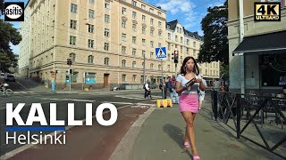 Hot Summer Day in trendy Kallio District  Helsinki Finland Walking Tours August 2022 [upl. by Eibocaj27]