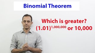 Binomial theorem Comparison problems Which is greater  1011000000 or 10000 [upl. by Dlawso740]