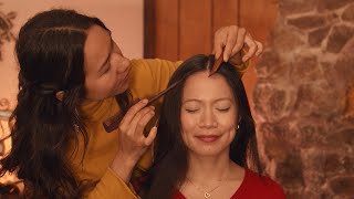 ASMR Scalp Check Massage and Detailed Hair Styling Braiding and Fixing for FairyCharASMR [upl. by Gilbertine]