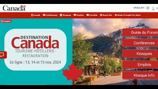 destinations forum canada hôtelière restauration tourisme كيف تستعد للقاء كندا [upl. by Manning]