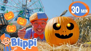 🎢 Blippi’s Wild Pumpkin Halloween Rollercoaster Ride 🎃  Halloween Fun amp Learning for Kids [upl. by Atcliffe]