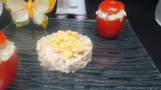 Tomates farcies froide Thonoeuf mayonnaise [upl. by Zirkle]