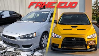 Turning my LANCER into an EVO X in 15 minutes [upl. by Hulda]