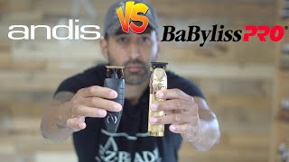 Andis GTXEXO Cordless Trimmer VS babyliss gold fx trimmer [upl. by Eissahc]