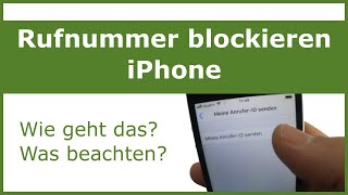 Anrufer blockierensperren iPhone [upl. by Hnahym745]