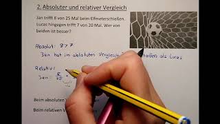 Absoluter und relativer Vergleich 2  PROZENTE  Mathe 7 [upl. by Malo]