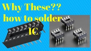 How to solder an ICwhy do we need IC socket [upl. by Leinoto754]