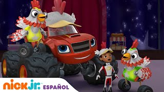 ¡Blaze y A J salvan a las gallinas  Nick Jr en Español [upl. by Gish]