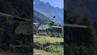 Lukla airport landing view  The most dangerous airport in the world shorts [upl. by Lait988]