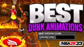 BEST DUNK ANIMATIONS in NBA 2K23 NEVER GET BLOCKED AGAIN  UNLIMITED CONTACT DUNKS [upl. by Ggerk]