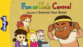 Fun at Kids Central 9  Exercise Your Brain  School  Little Fox  Bedtime Stories [upl. by Anatak425]