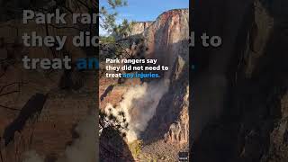 No injuries reported after large rockslide closes hiking trail in Zion National Park Shorts [upl. by Nihhi]