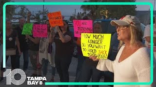 St Pete Beach businesses homeowners demand answers from city about permits to rebuild [upl. by Georges464]