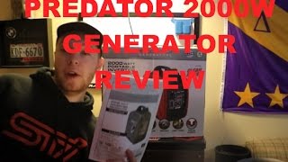 HARBOR FREIGHT PREDATOR 2000 WATT GENERATOR UNBOXING AND REVIEW [upl. by Lauri]