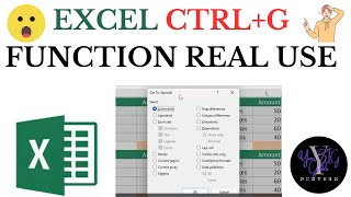 EXCEL Special function CTRLG ll how to use ctrlg in excel ll real use with examples [upl. by Luciano]