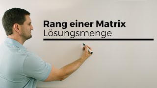 Rang einer Matrix Lösungsmengen beim Gleichungssystemen  Mathe by Daniel Jung [upl. by Wrand]