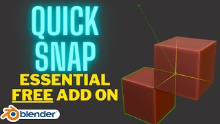 Quick Snap  The Essential Free Add On for Blender [upl. by Kalk]