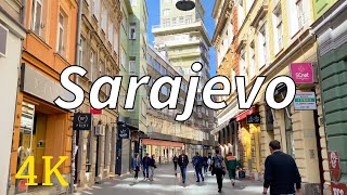 Sarajevo Bosnia and Herzegovina 4K Walking Tour 2024 [upl. by Mella]