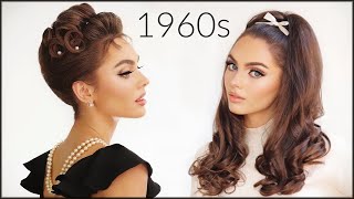 ICONIC 1960s Hairstyles🎀 60s hair tutorial  jackie wyers [upl. by Nilreb61]