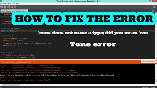 exit status 1cons does not name a type did you mean cos  How to fix  Arduino error solving [upl. by Kenway440]