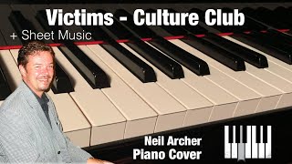 Victims  Culture Club  Piano Cover  Sheet Music [upl. by Ettenal]