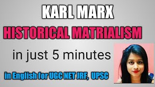 Historical Materialism by Karl Marx in english in 5 minutes [upl. by Quitt]