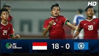 Indonesia U 16 18  0 Northern Mariana Island U 16  FULL HIGHLIGHTS AFC U16 [upl. by Wardieu]