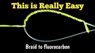 Yucatan Knot  Best knot for light braid to fluorocarbon leader  very strong and easy [upl. by Zerimar]