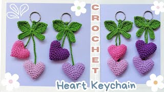 Easy Way to Crochet a Heart Keychain for Beginners  Crochet Tutorial [upl. by Ainahtan921]