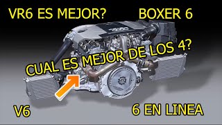 VR6 vs V6 vs 6 en Linea vs Boxer 6 🤯 Diferencias entre motores de 6 cilindros [upl. by Eelnodnarb]