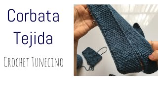 Corbata Azure crochet Tunecino [upl. by Ecyaj514]