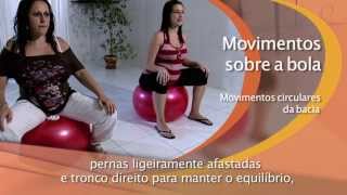 Exercícios na Gravidez movimentos sobre a bola [upl. by Aerdnna]