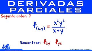 Derivadas parciales de segundo orden  Ejemplo 7 [upl. by Oyr]