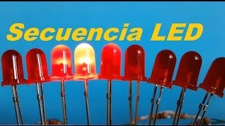 ✅ Secuencia de LEDs con 555 y 4017 Como se hace [upl. by Inavoig370]