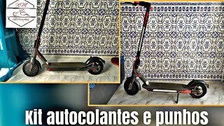 TROTINETE ELETRICA KIT AUTOCOLANTES E PUNHOS [upl. by Lewse]