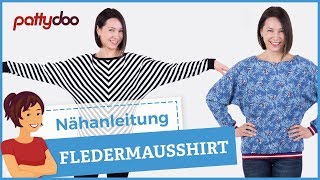 Nähanleitung für ein Fledermausshirt in 3 Varianten  super für Nähanfänger [upl. by Aelegna]