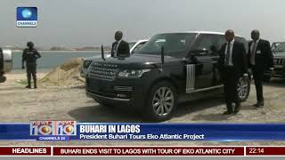 President Buhari In Lagos Tours Eko Atlantic Project [upl. by Anilemrac]