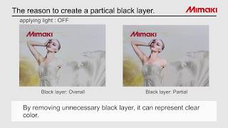 Mimaki UCJV300 How to create partial black layer on Day and Night Printing data Indonesia [upl. by Calder597]