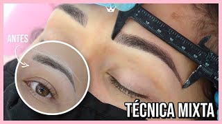 Cejas TÉCNICA MIXTA Microblading  Microshading 💖 Beauty Studio  CEJAS PERFECTAS antes y después [upl. by Mccoy]