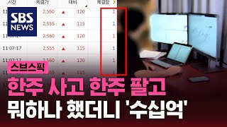 한주 사고 한주 팔고…뭐하나 했더니 수십억  SBS  스브스픽 [upl. by Rodman]