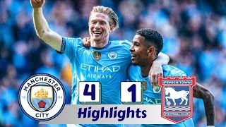 Man City vs Ipswich Town 41 All Goals  Extended Highlights [upl. by Genia]